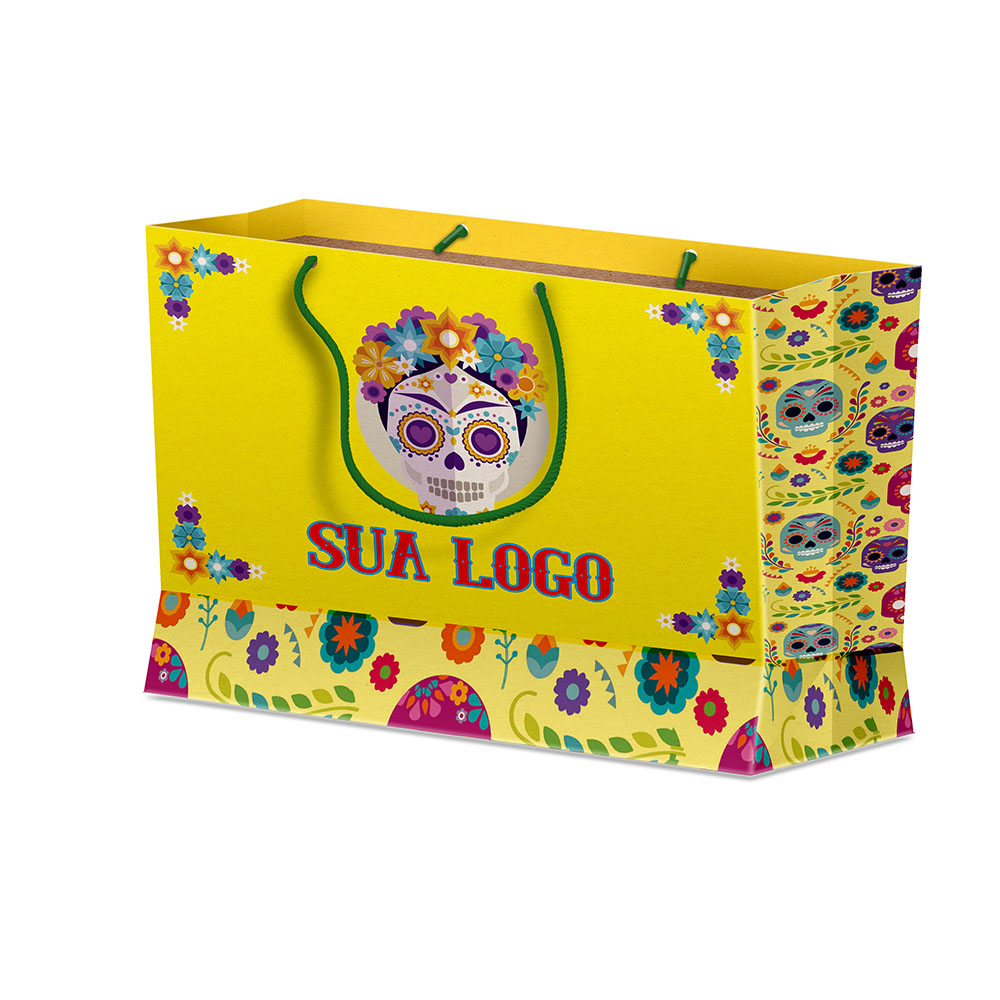Sacola Duplex 191g Branca Média Horizontal · L30 × P8 × A22 cm (aprox.) — 250 unidades